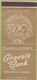Matchbook Cover - Gravois Bank  St Louis MO 30 Strike