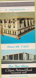Matchbook Cover - Citizens National Bank Waxahachie TX 30 Strike