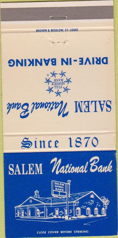 Matchbook Cover - Salem National Bank  WEAR 30 Strike