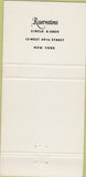 Matchbook Cover - Louis XIV Cafe  New York City 30 Strike
