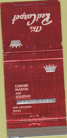 Matchbook Cover - The Red Carpet San Antonio TX 30 Strike