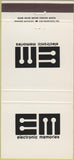 Matchbook Cover - Electronic Memories Hawthorne computers? 30 Strike