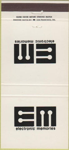 Matchbook Cover - Electronic Memories Hawthorne computers? 30 Strike