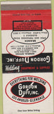 Matchbook Cover - Gordon Duff Inc Welding Los Angeles Glendale CA 30 Strike