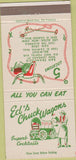 Matchbook Cover - Ed's Chuck Wagon San Jose Belmont Los Altos CA 30 Strike