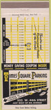 Matchbook Cover - Times Square Parking New York City 30 Strike