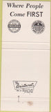 Matchbook Cover - Bank Home Office NO TOWN 30 Strike