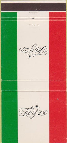 Matchbook Cover - Top of 230 Clayton MO restaurant 30 Strike