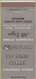 Matchbook Cover - Des Peres Quarry stone St Louis County MO 30 Strike