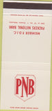 Matchbook Cover - Packers National Bank Omaha NE 30 Strike