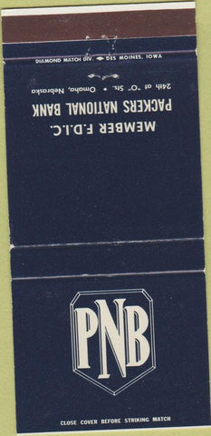 Matchbook Cover - Packers National Bank Omaha NE 30 Strike