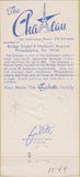 Matchbook Cover - Chateau Caterers Philadelphia PA 30 Strike