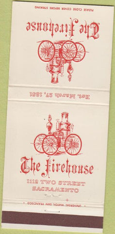 Matchbook Cover - The Firehouse Sacramento CA 30 Strike