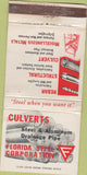Matchbook Cover - Culverts Drainage Pipe Florida Steel WEAR 30 Strike