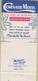 Matchbook Cover - Corsair Apartments Daytona Beach FL 30 Strike