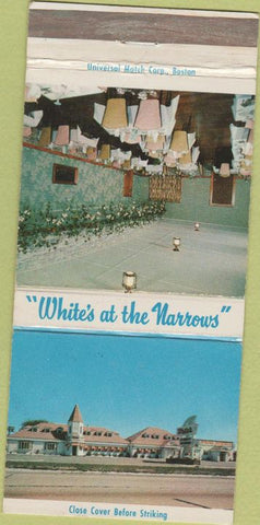 Matchbook Cover - White's Restaurant Westport MA 30 Strike