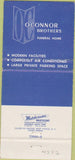 Matchbook Cover - O'Connor Brothers Funeral Home Worcester MA 30 Strike
