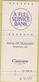 Matchbook Cover - Bank of Trumann AR 30 Strike