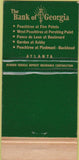 Matchbook Cover - Bank of Georgia Atlanta GA 30 Strike