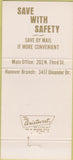 Matchbook Cover - Carolina Savings Loan Wilmington NC 30 Strike