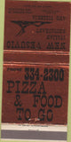 Matchbook Cover - New Vesuvio Italian Food Pizza San Francisco CA 30 Strike