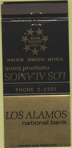 Matchbook Cover - Los Alamos National Bank NM? 30 Strike