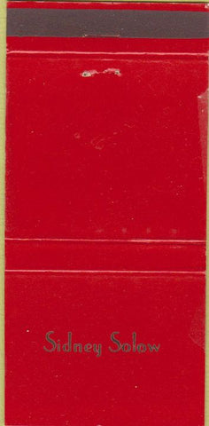 Matchbook Cover - AR Maas Chemical CO Sidney Solow 30 Strike