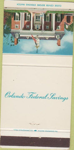 Matchbook Cover - Orlando Federal Savings FL 30 Strike