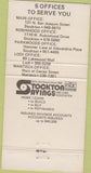 Matchbook Cover - Stockton Savings Loan CA 30 Strike