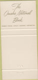 Matchbook Cover - Omaha National Bank NE 30 Strike