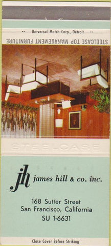 Matchbook Cover - Steelcase Office Furniture San Francisco CA WEAR 30 Strike