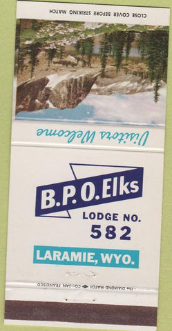 Matchbook Cover - Elks Club Laramie WY 30 Strike