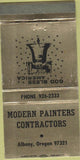 Matchbook Cover - Modern Painters Contractors Albany OR WEAR 30 Strike