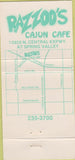 Matchbook Cover - Razzoo's Cajun Cafe Dallas TX 30 Strike