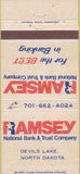 Matchbook Cover - Ramsey National Bank Trust Devils Lake ND 30 Strike