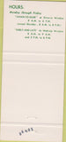Matchbook Cover - Harmonia Savings Bank Elizabeth NJ 30 Strike