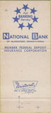 Matchbook Cover - National Bank of McKeesport PA 30 Strike
