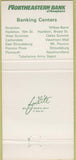 Matchbook Cover - Northeastern Bank of PA Scranton Wilkes Barre 30 Strike