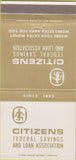 Matchbook Cover - Citizens Federal Savings San Francisco CA 30 Strike