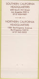 Matchbook Cover - Western Federal Savings Los Angeles CA Burlingame 30 Strike