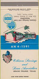 Matchbook Cover - Citizens Savings Loan Grand Prairie TX 30 Strike