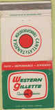 Matchbook Cover - Western Gillette trucking Los Angeles CA WEAR 30 Strike