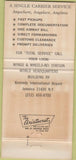 Matchbook Cover - AEI Wings Wheels Trucking Jamaica NY WEAR 30 Strike