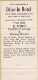 Matchbook Cover - Drive In Hotel New York City 30 Strike
