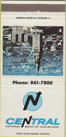 Matchbook Cover - Central National Bank of Cleveland OH 30 Strike
