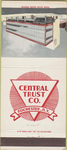 Matchbook Cover - Central Trust Co Rochester NY 30 Strike