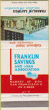 Matchbook Cover - Franklin Savings Loan San Francisco CA 30 Strike