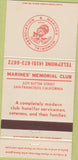 Matchbook Cover - Marines' Memorial Club San Francisco CA 30 Strike