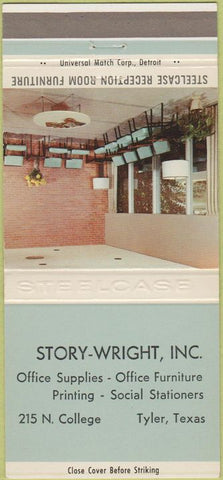 Matchbook Cover - Steelcase Office Furniture Tyler TX 30 Strike