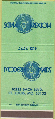 Matchbook Cover - Modern Maids St Louis MO girlie 30 Strike